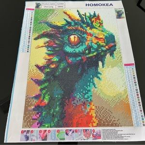 Tropical Lizard Diamond Art Completed Picture